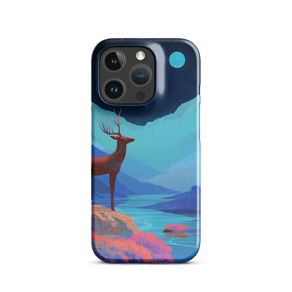 Moonlit Stag at the Cyan Lake