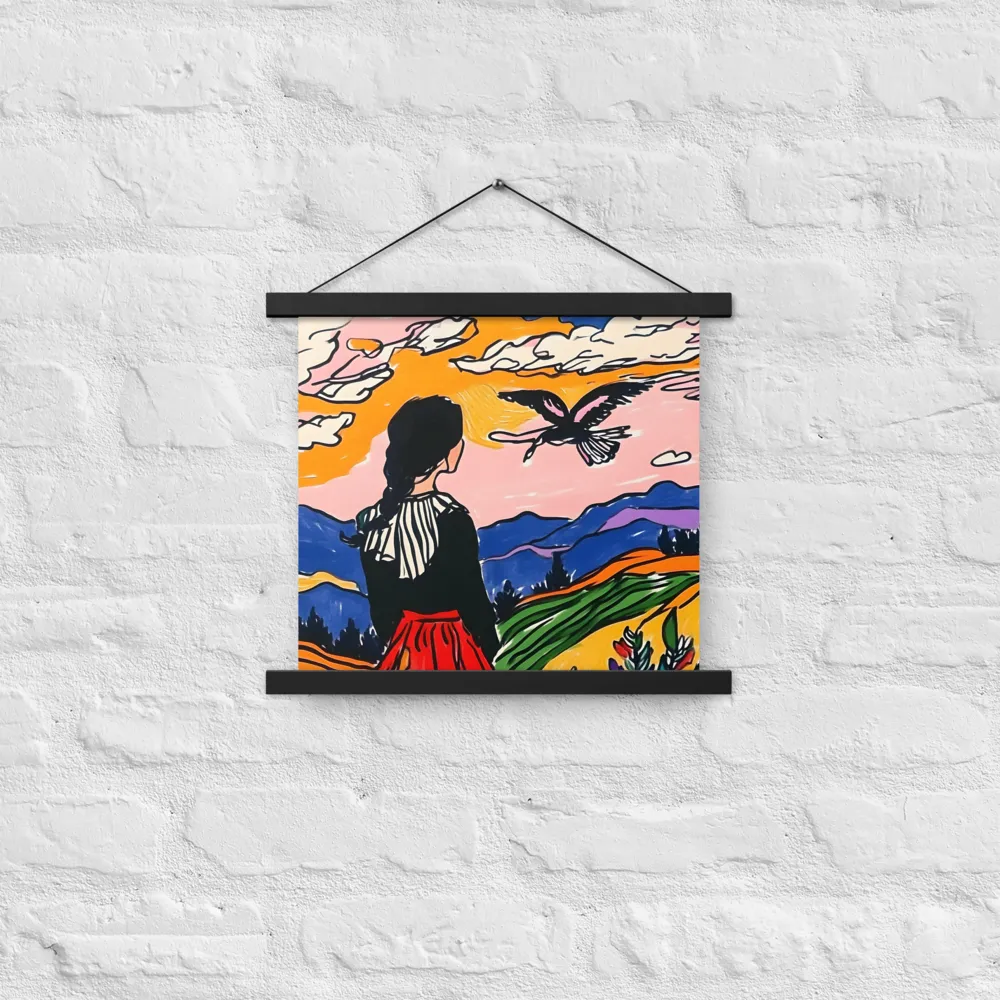 A Journey into Freedom | Poster With Black Wood Hanger | 14″×14″