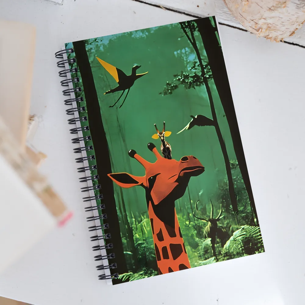 The Dreamscape of A Giraffe | Spiral Notebook