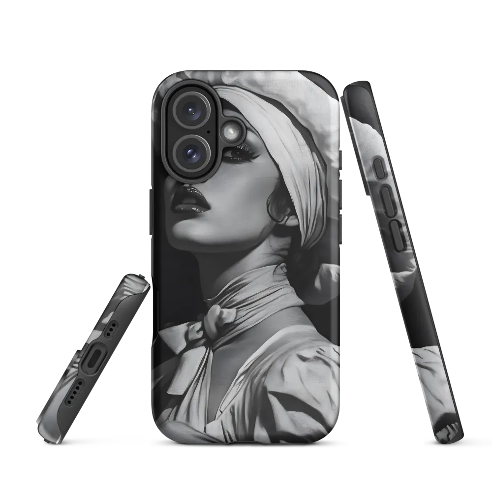 Timeless Elegance: A Charcoal Portrait of Grace | Phone Case