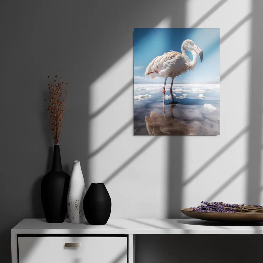 Graceful Solitude of a Flamingo