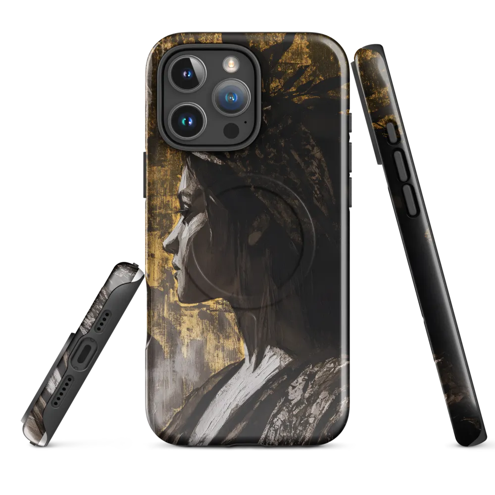 Golden Elegance: A Modern Profile Portrait