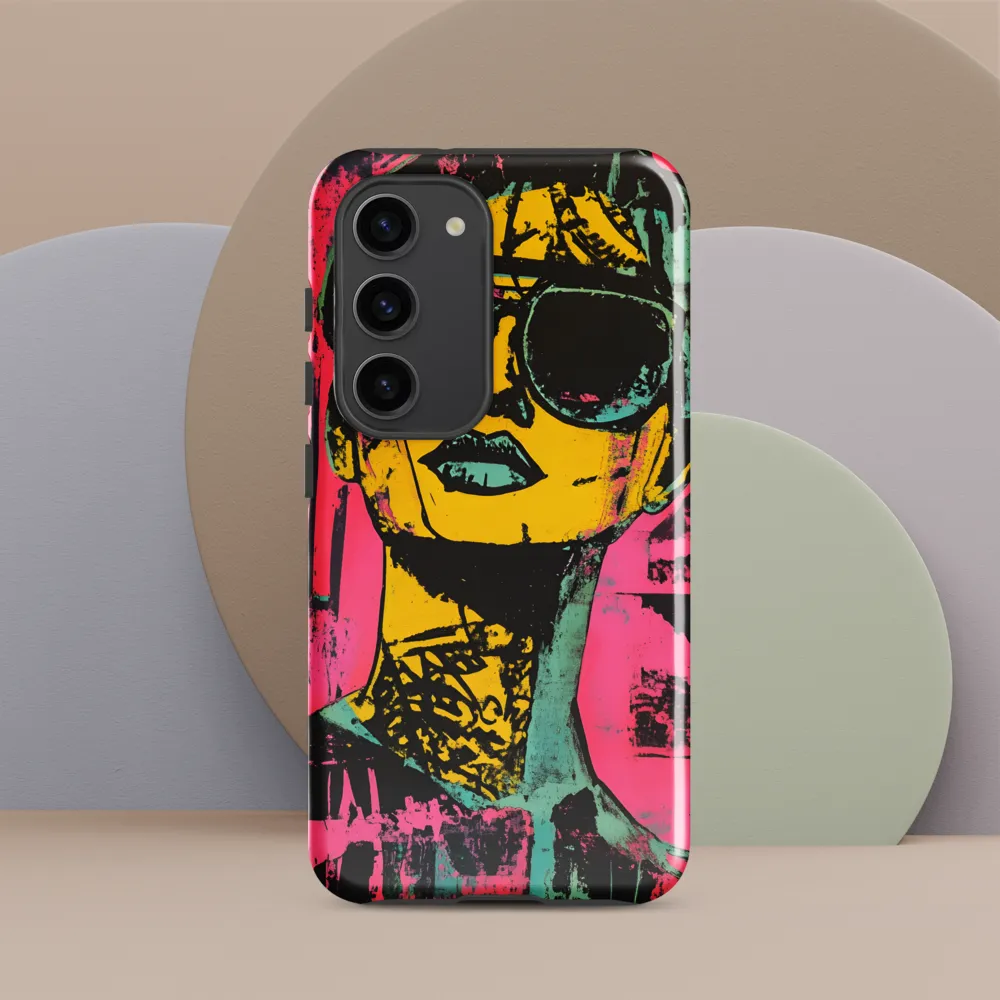 Confident Portrait in Neon Colors | Phone Case |  S23 | Tough Case | Glossy