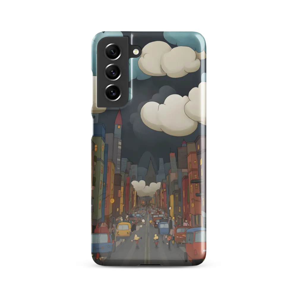 Urban Symphony: A City Awakens at Dusk | Phone Case |  S21 FE | Snap Case | Glossy