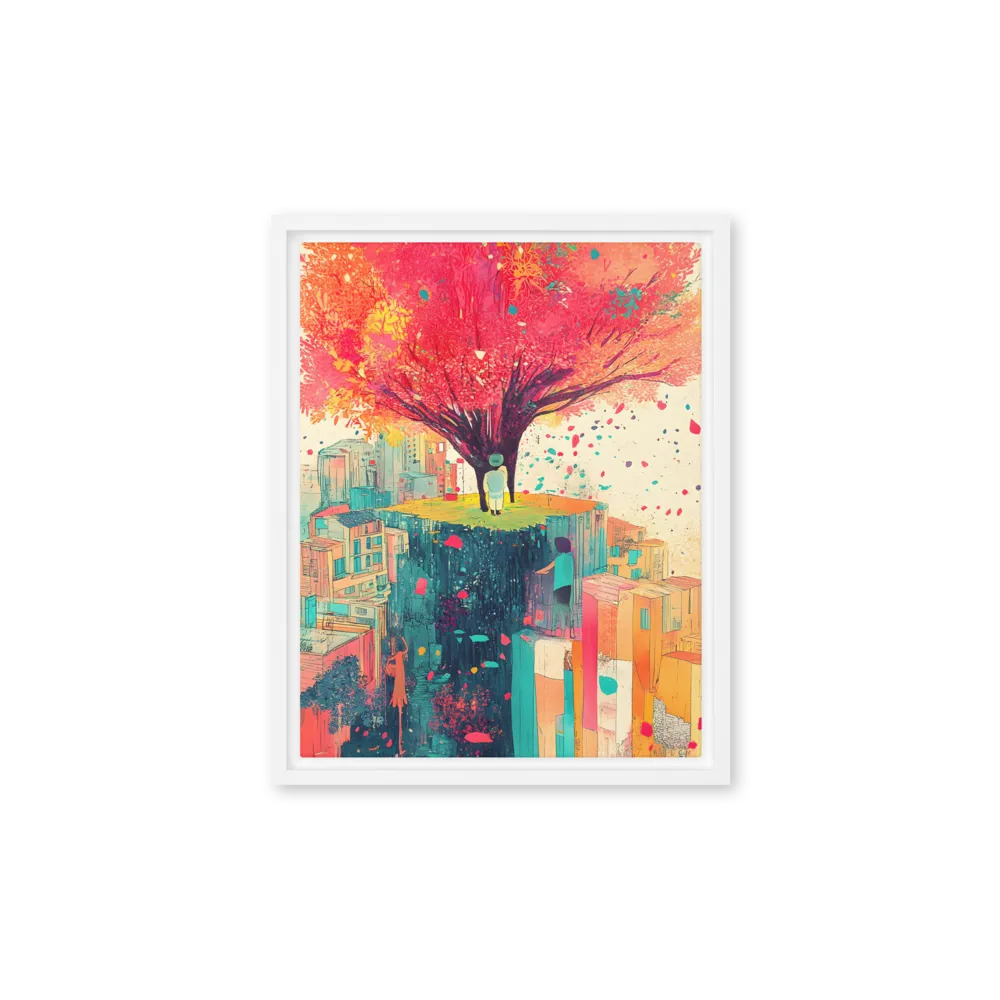 Whispers of Urban Dreams | Canvas with White Frame | 11″×14″