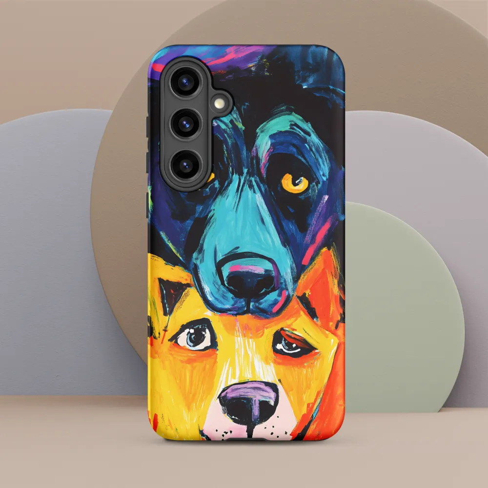 Vibrant Companions: An Expression of Canine Spirit | Phone Case |  S24 Plus | Tough Case | Matte