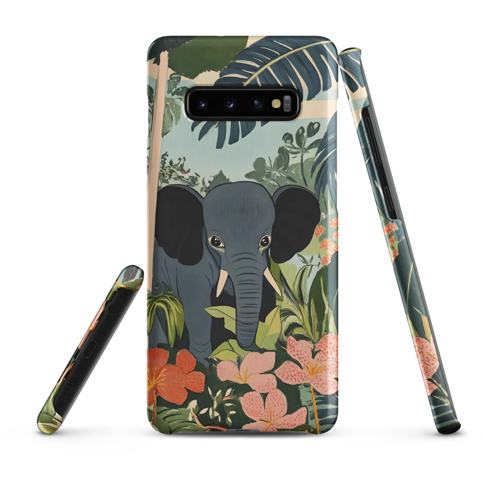 Elephant Among Banana Leaves