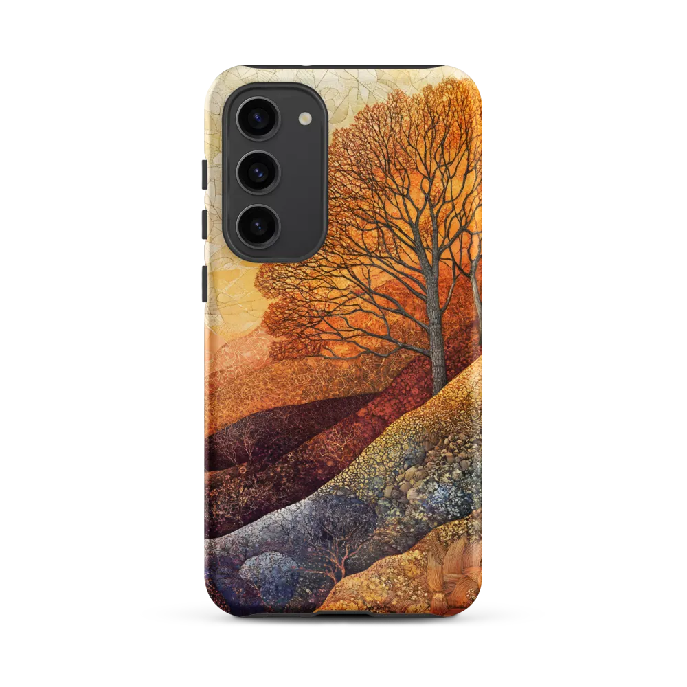 Amber Canopy on Patterned Hills