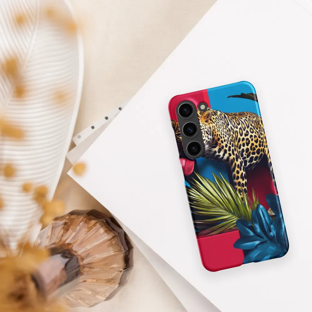Playful Leopard in Vibrant Paradise