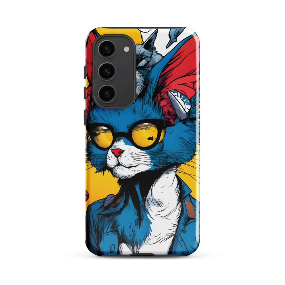 Spectacled Blue — Cat Portrait with Kitten