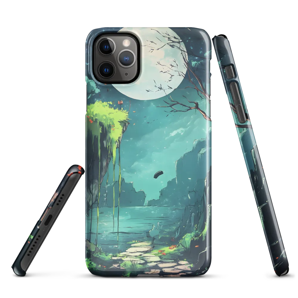 Moonlit Serenity: A Fantastical Landscape | Phone Case |  11 Pro Max | Snap Case | Glossy