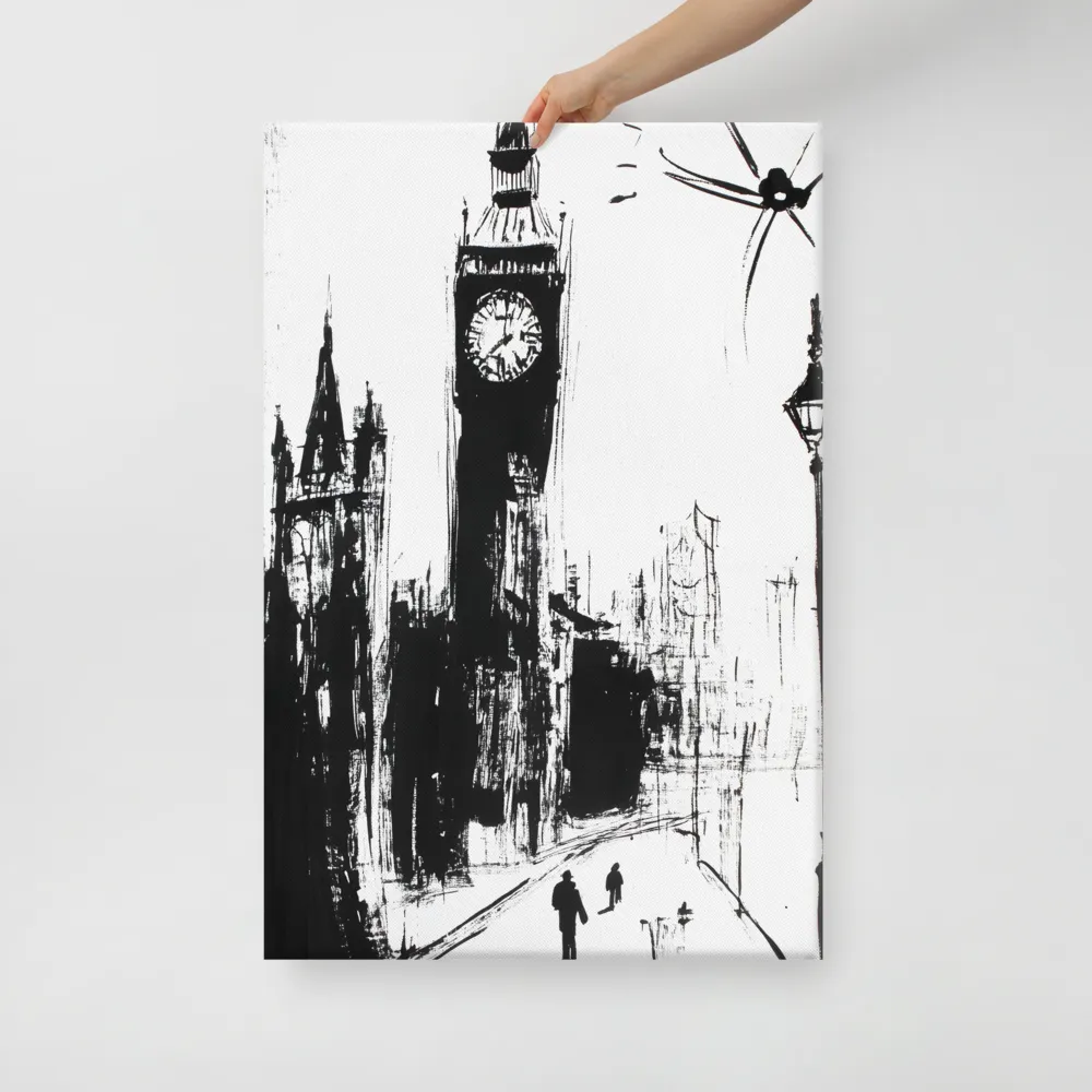 Clock Tower in Motion | Canvas | 24″×36″