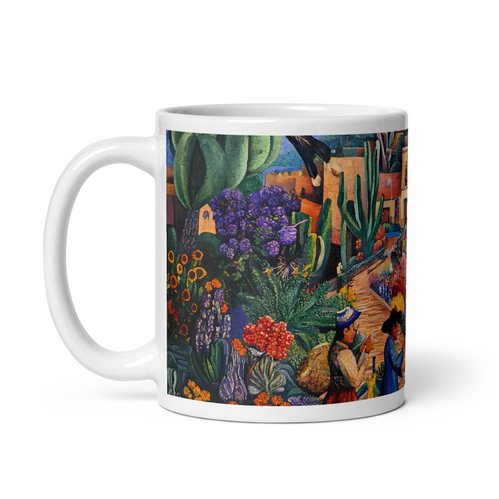 A Mosaic Journey Through Colorful Landscapes | Mug with White inside | 11 oz