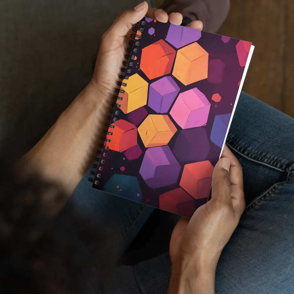 Dynamic Geometric Harmony | Spiral Notebook