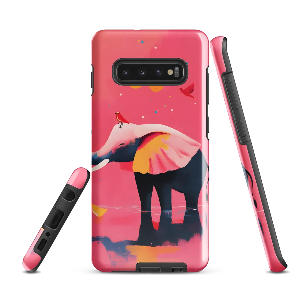 Whimsical Serenity: The Playful Elephant | Phone Case |  S10 Plus | Tough Case | Glossy