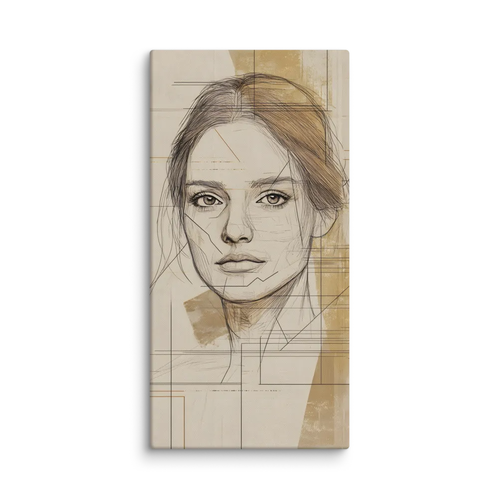 Geometric Elegance: A Modern Portrait | Canvas | 16″×32″