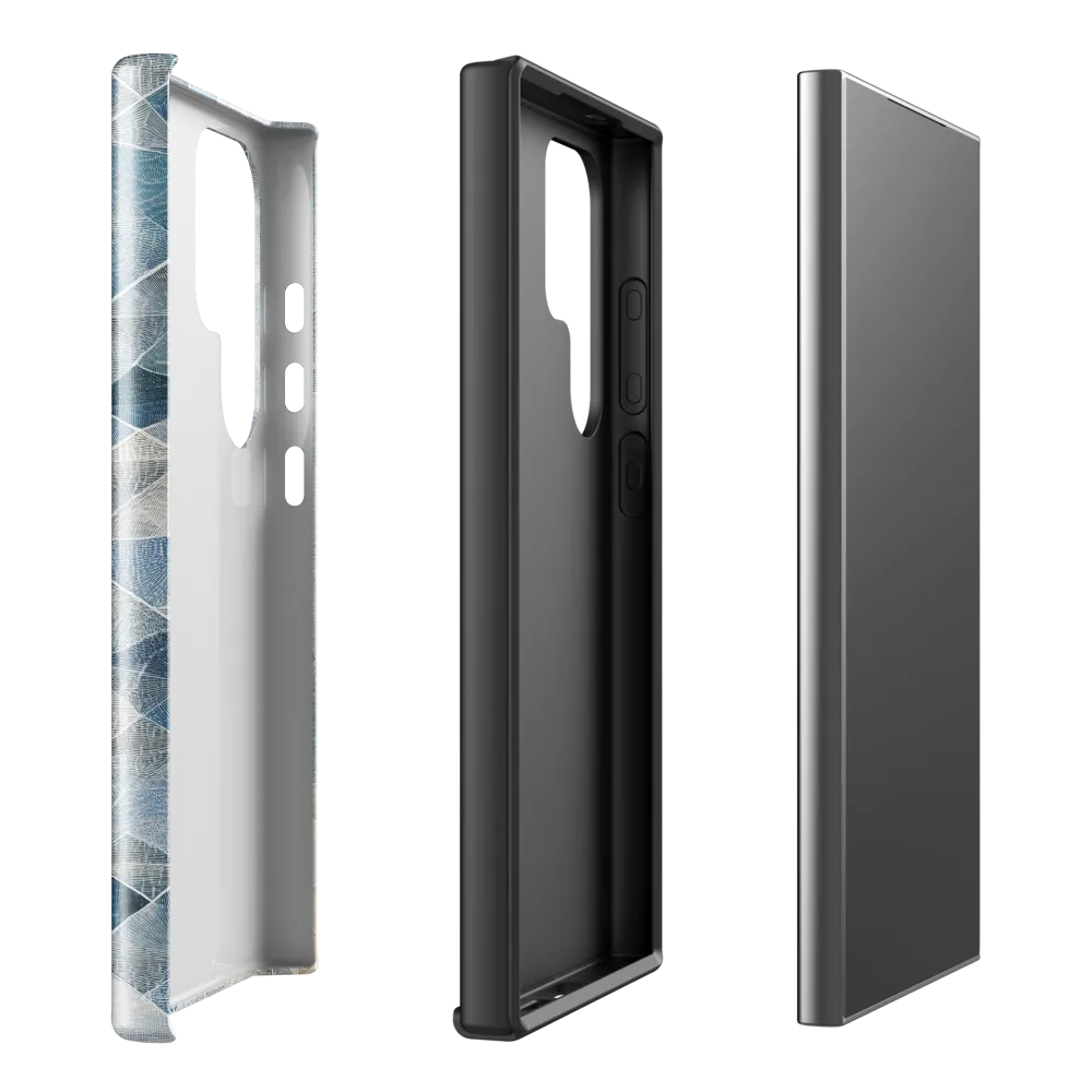 Geometric Harmony in Blue | Phone Case |  S24 Ultra | Tough Case | Glossy