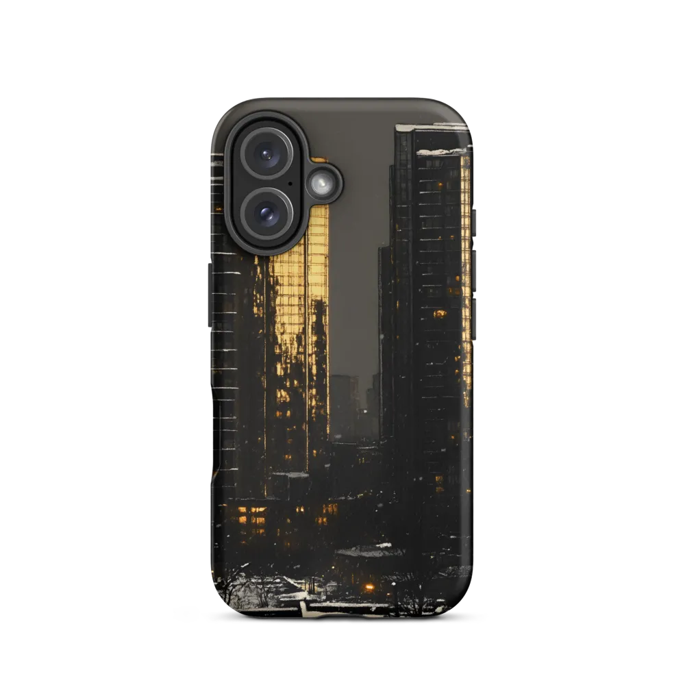 Illuminated Serenity: A Winter's Night in the City | Phone Case