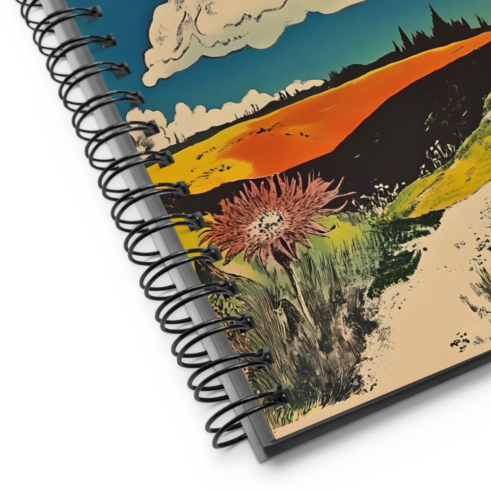 Surreal Blooming Landscape | Spiral Notebook