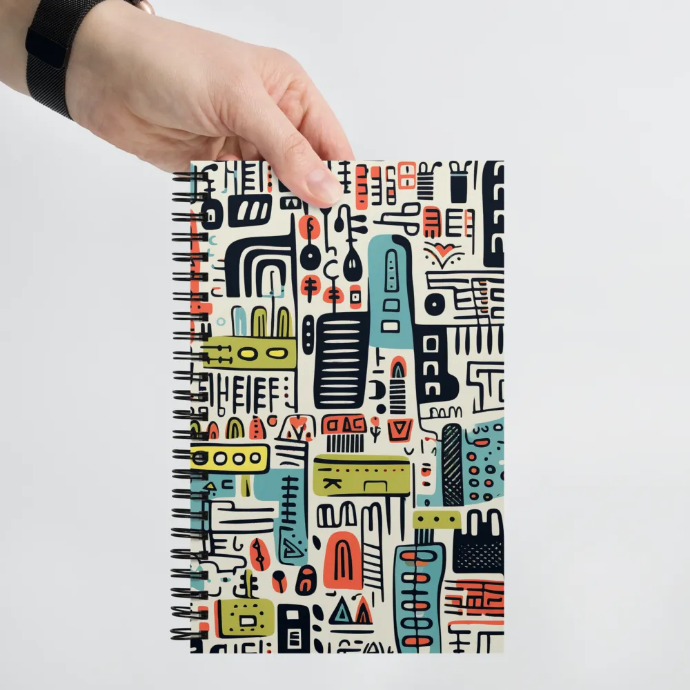 Urban Whimsy: A Playful Cityscape | Spiral Notebook