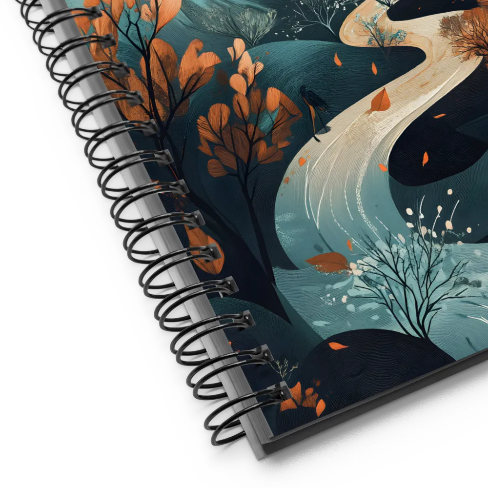 Whispers of Autumn: A Serene Journey | Spiral Notebook