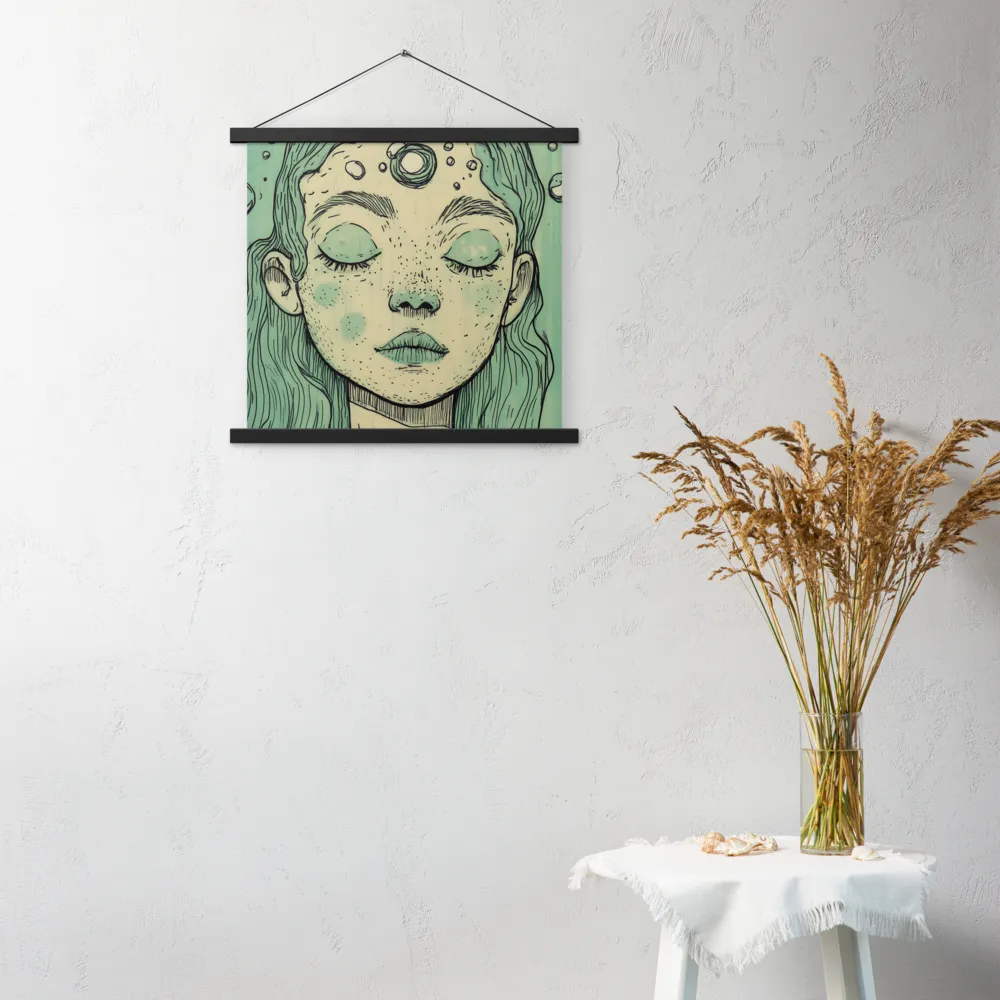 Beneath the Surface | Poster With Black Wood Hanger | 18″×18″
