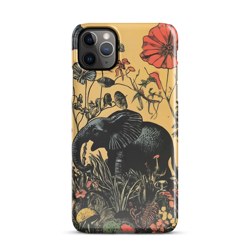 Floral Majesty: The Elephant's Sanctuary | Phone Case |  11 Pro Max | Snap Case | Glossy