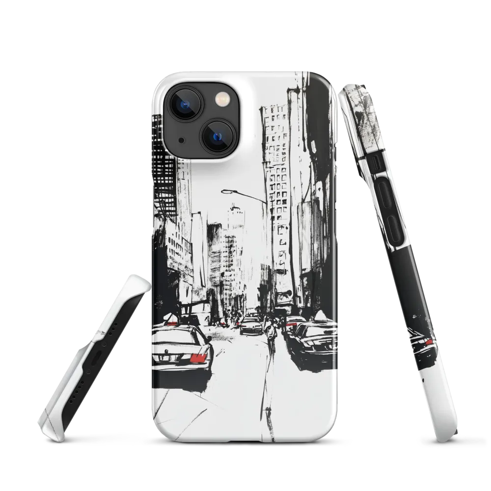 Urban Pulse: A Monochromatic Journey | Phone Case |  14 | Snap Case | Glossy