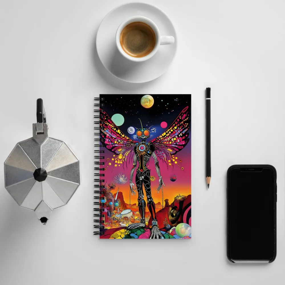 Celestial Winged Skeleton. | Spiral Notebook