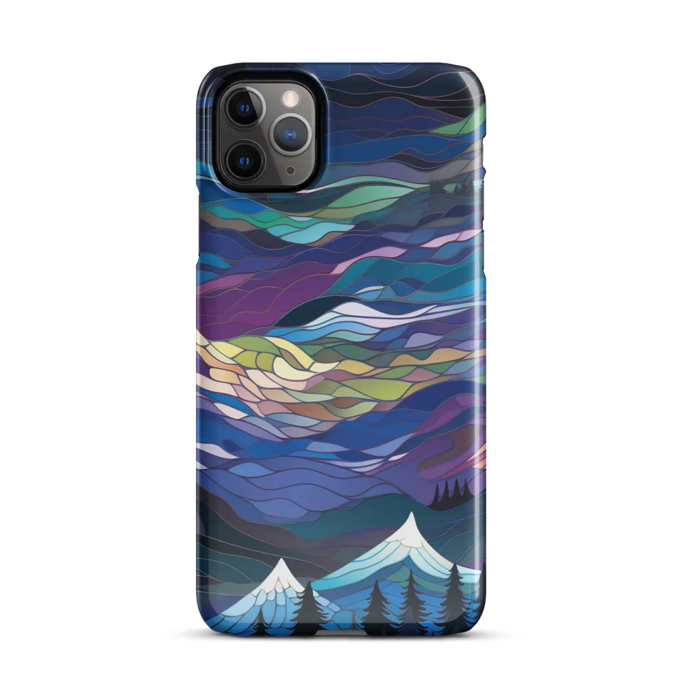 Twilight Peaks: An Abstract Mountain Landscape | Phone Case |  11 Pro Max | Snap Case | Glossy