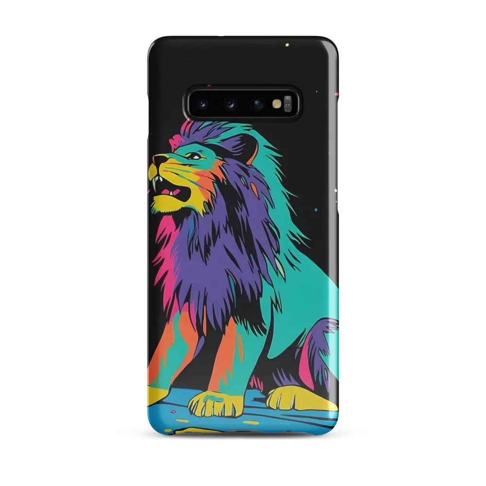 Roaring Colors: The Neon Lion | Phone Case |  S10 Plus | Snap Case | Glossy