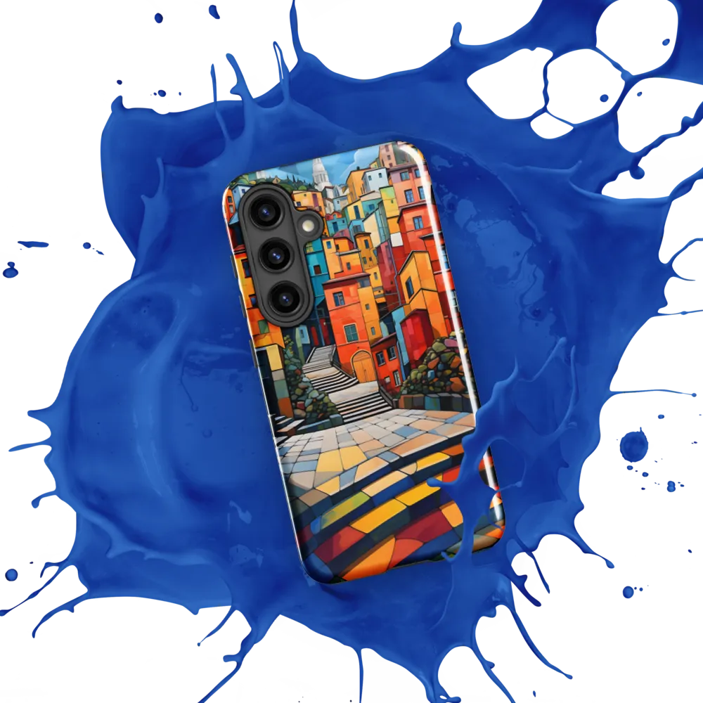 Vibrant Village: A Cubist Journey
