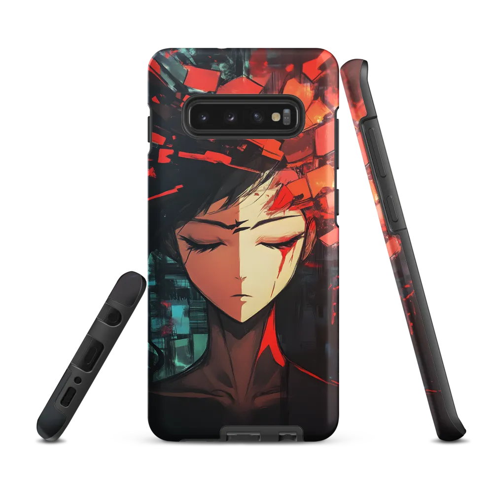 Fragmented Mind: The Silent Struggle | Phone Case |  S10 Plus | Tough Case | Matte