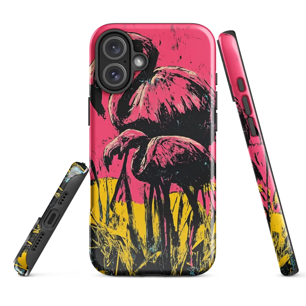 Flamingo Duet: A Pop Art Expression