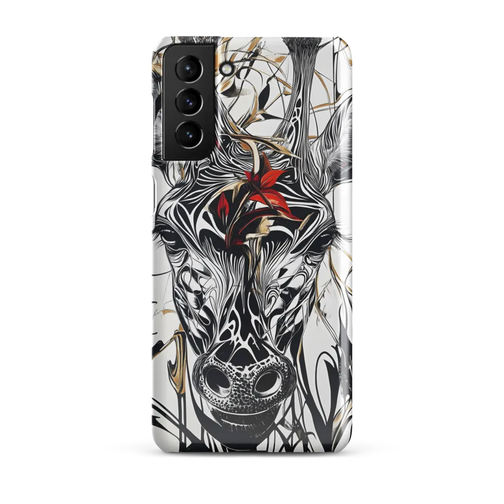 Floral Elegance: The Giraffe's Portrait