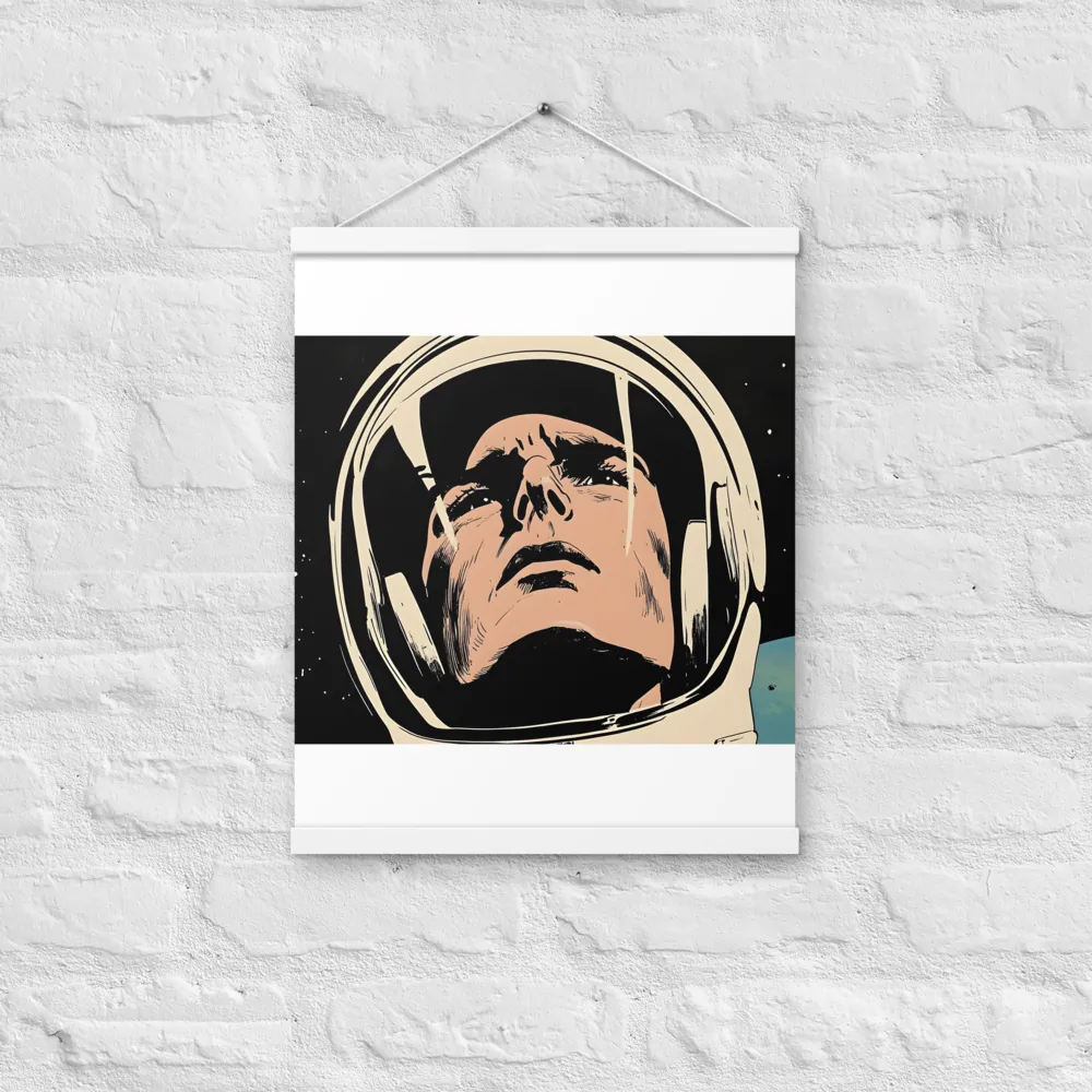 Gaze of the Astronaut | Poster With White Wood Hanger | 16″×20″