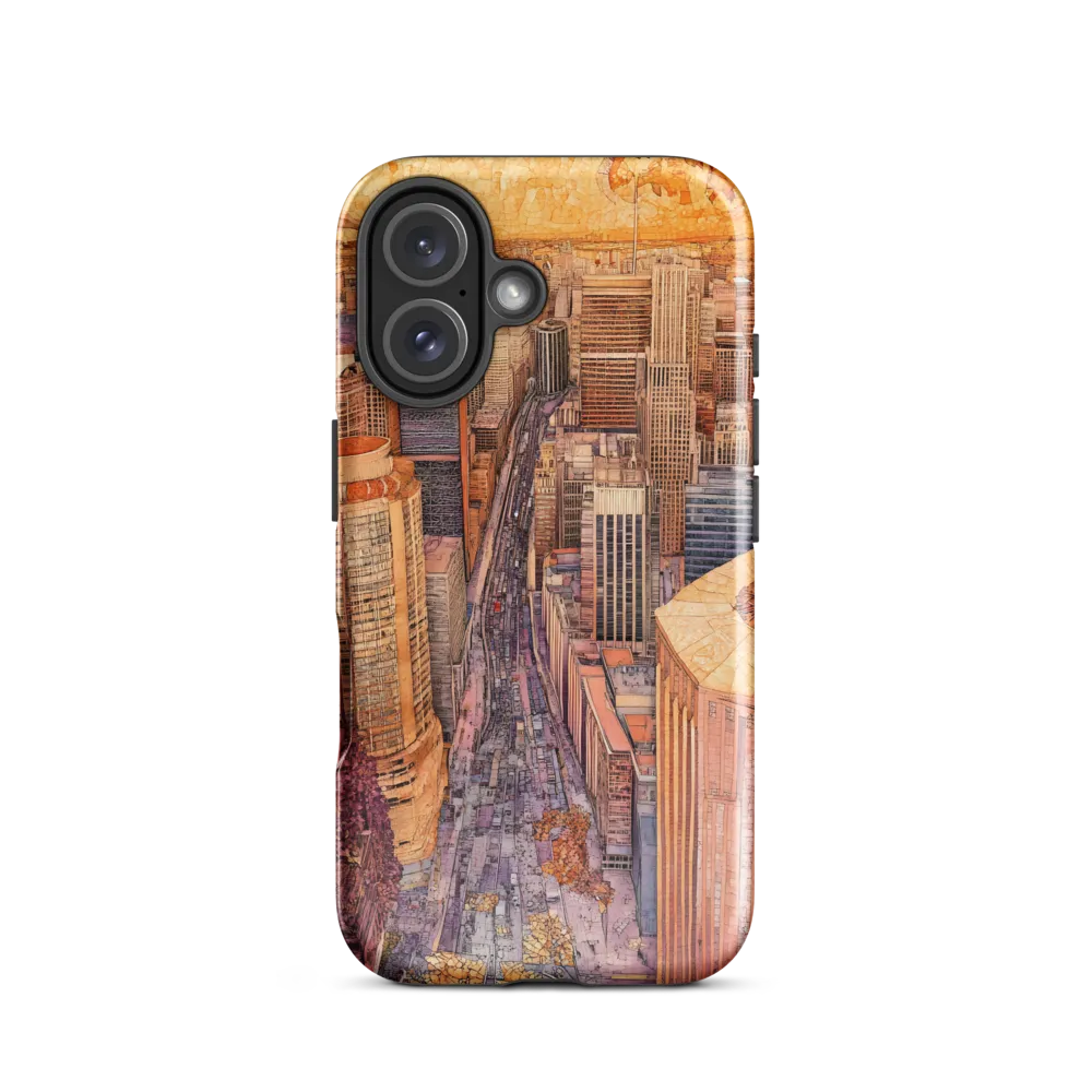 Mosaic Cityscape at Dusk