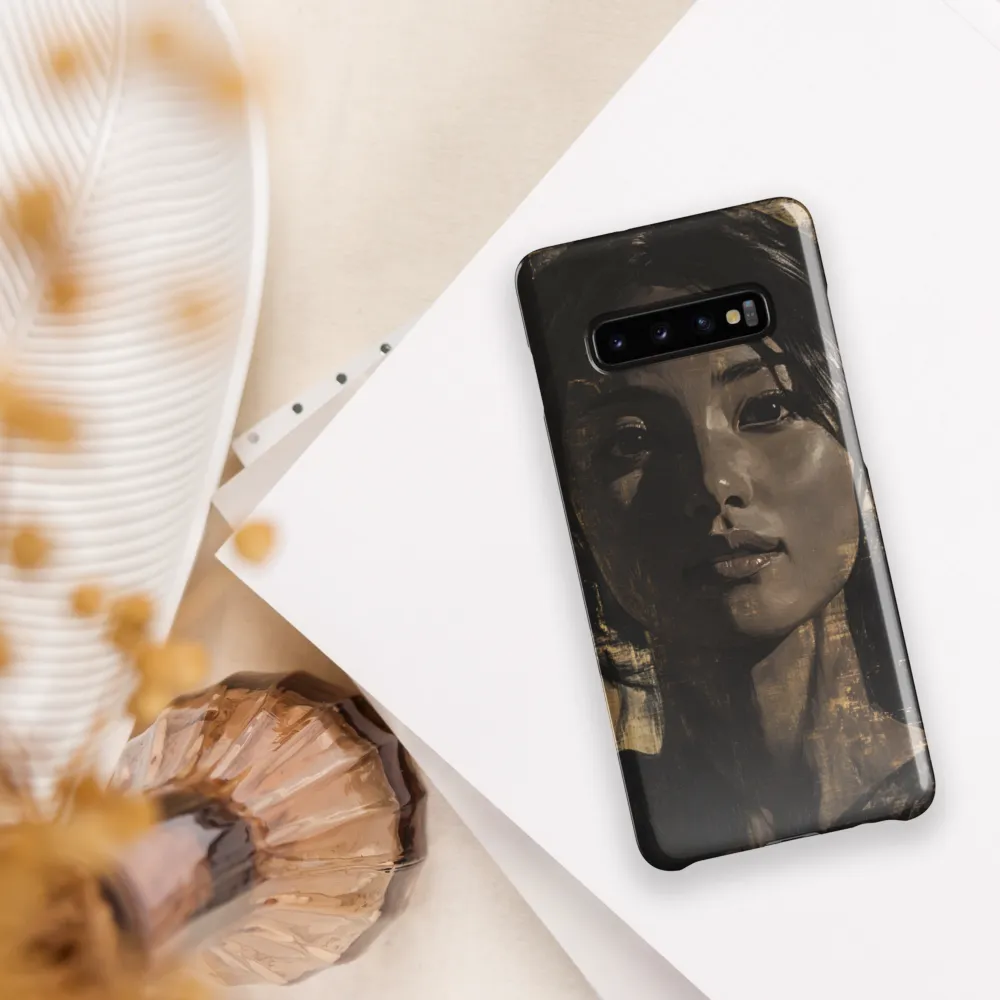 Golden Gaze: A Contemporary Portrait | Phone Case |  S10 Plus | Snap Case | Glossy