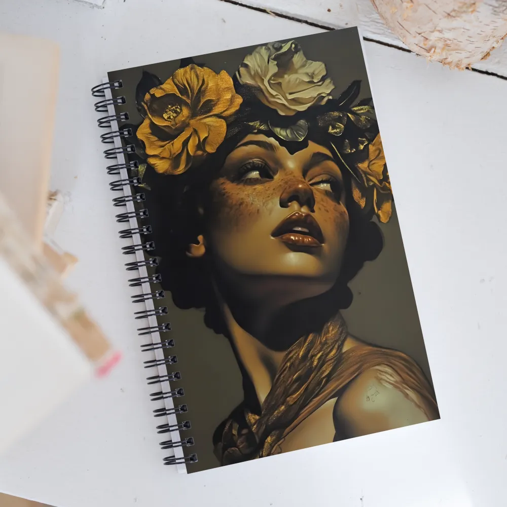 Gilded Serenity | Spiral Notebook