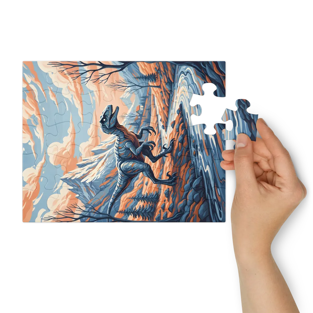 Riverside Raptor 
 Jigsaw Puzzle in Tin Box