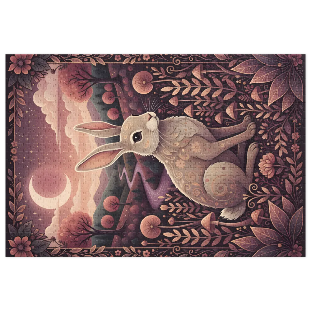 Enchanted Lunar Rabbit 
 Jigsaw Puzzle in Tin Box