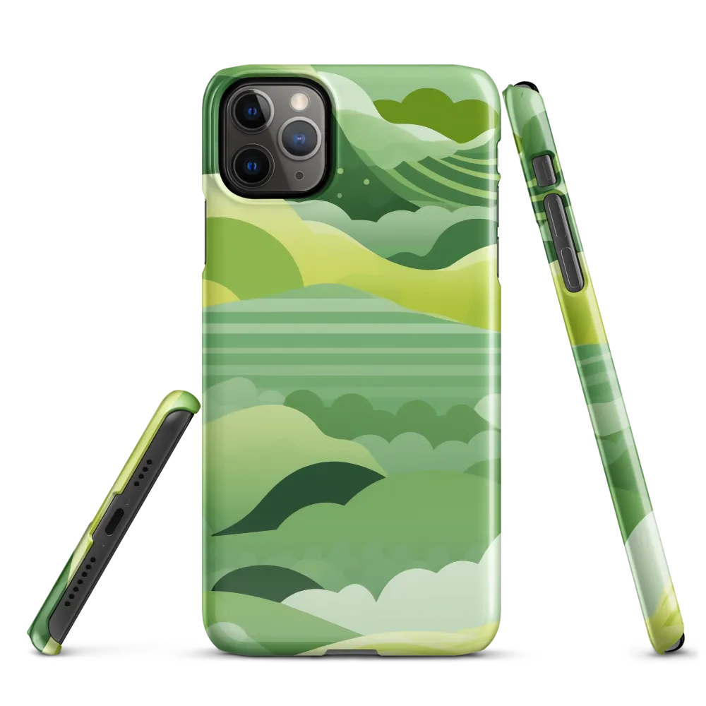 Tranquility in Green Waves | Phone Case |  11 Pro Max | Snap Case | Glossy