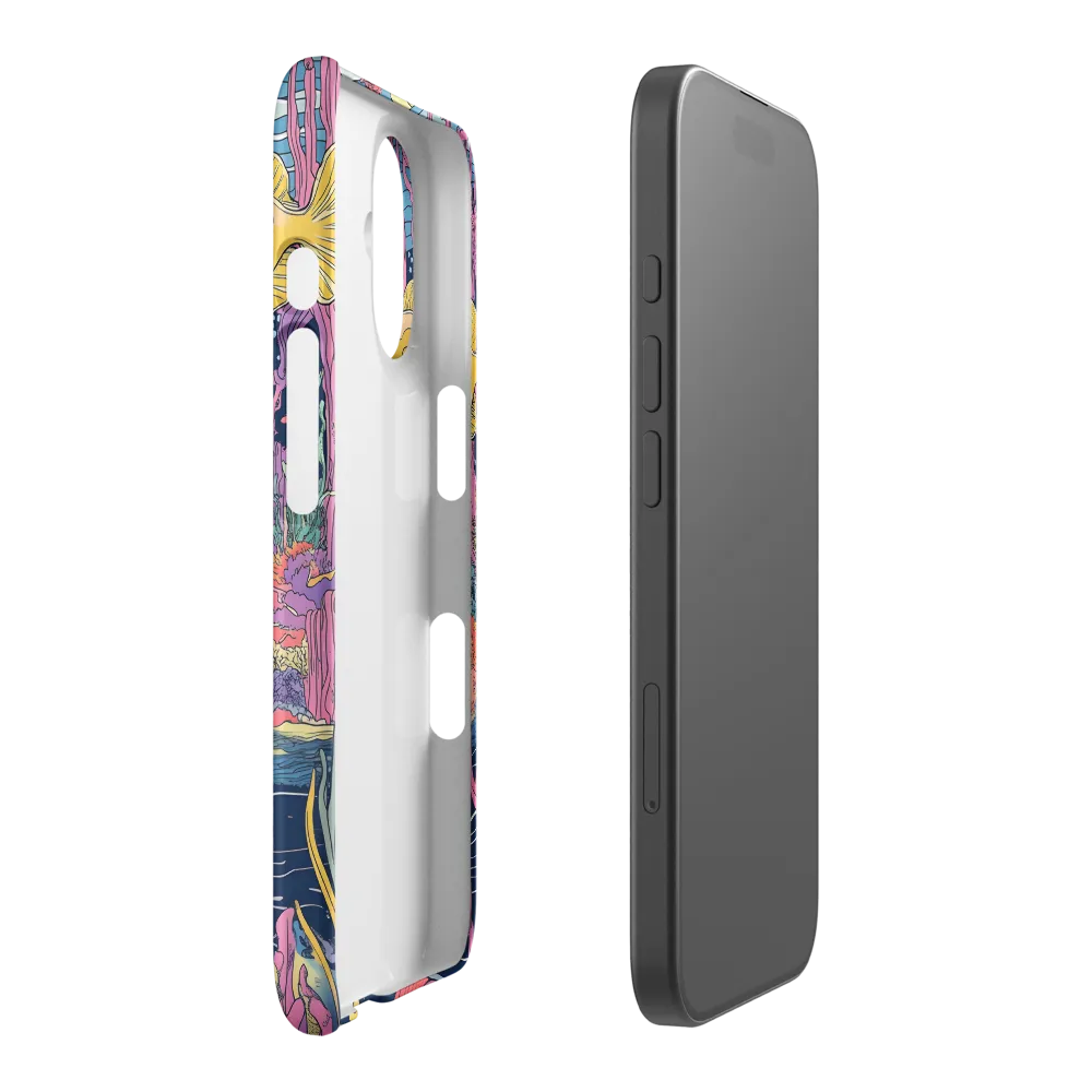 Underwater Dreamscape: A Playful Encounter | Phone Case |  16 | Snap Case | Matte