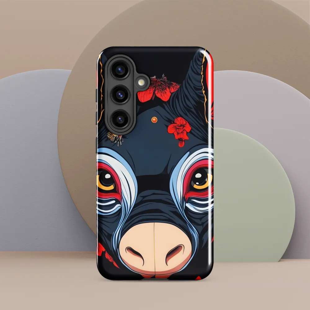 Mystical Bull with Floral Motifs
