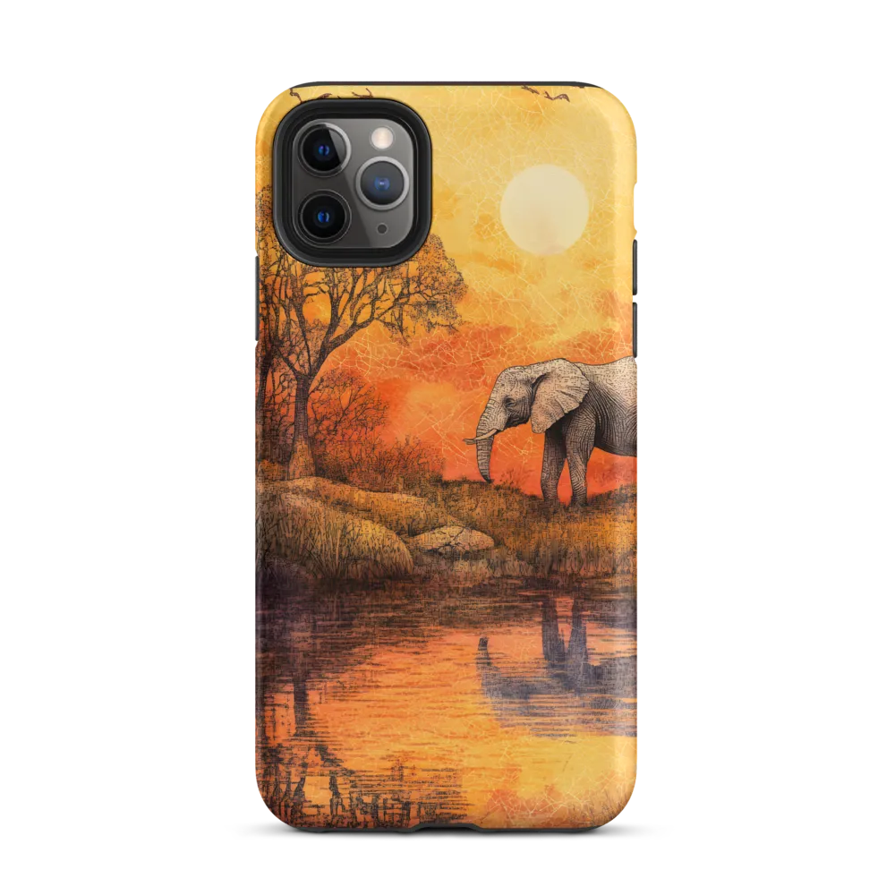 Elephant's Serenity at Dusk