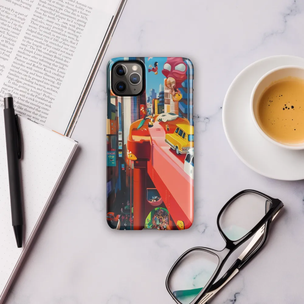 Urban Whimsy: A Colorful Cityscape | Phone Case |  11 Pro Max | Snap Case | Glossy