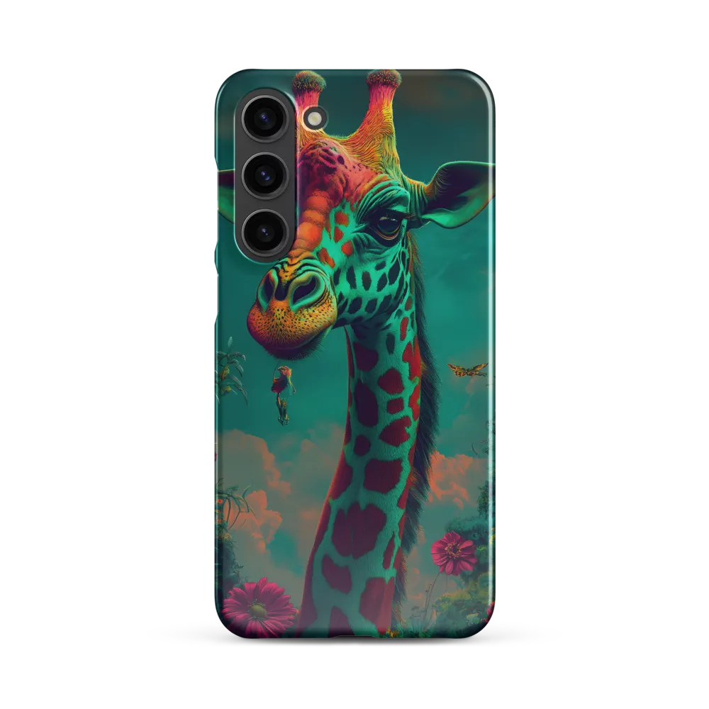 Whimsical Giraffe Among Blossoms
