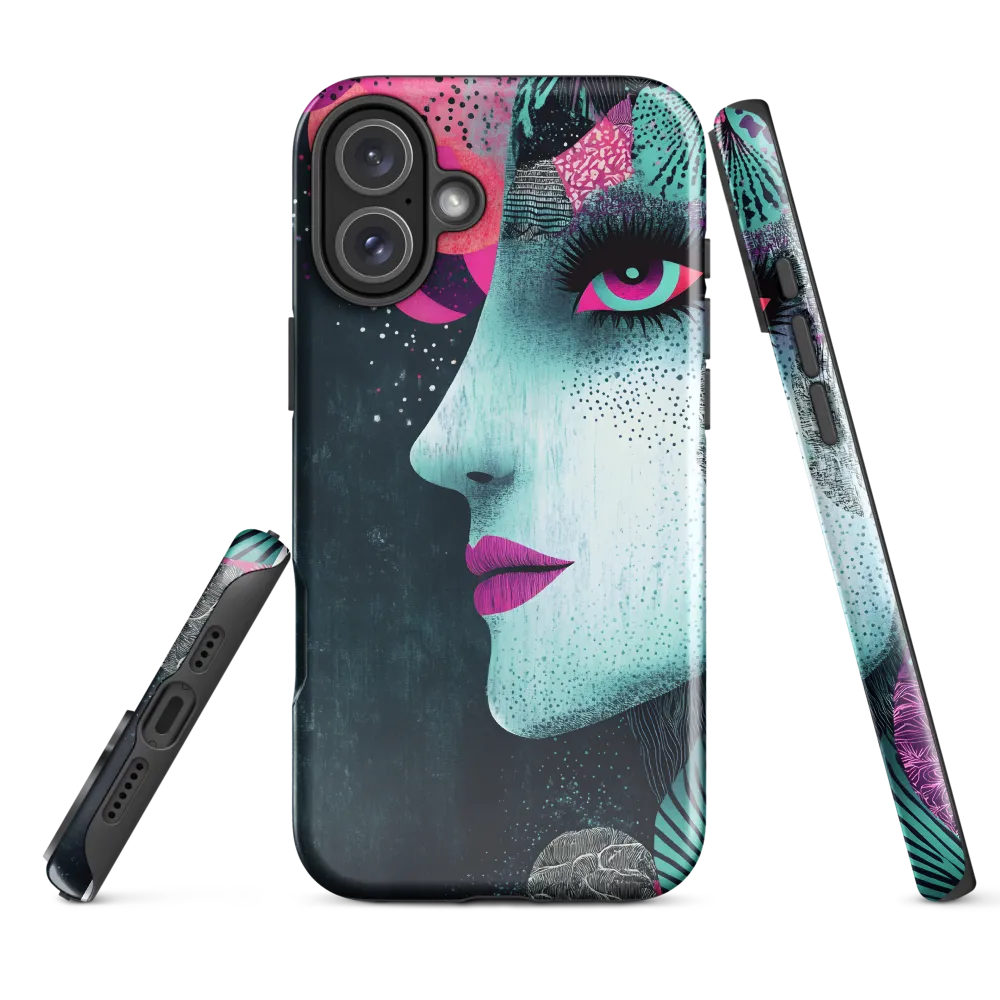 Mystical Beauty in Blue and Pink | Phone Case |  16 Plus | Tough Case | Glossy