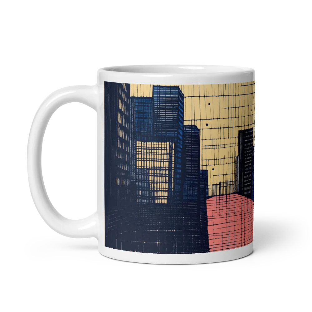 Urban Echoes: A Minimalist Cityscape | Mugs | Multiple Sizes & Colors