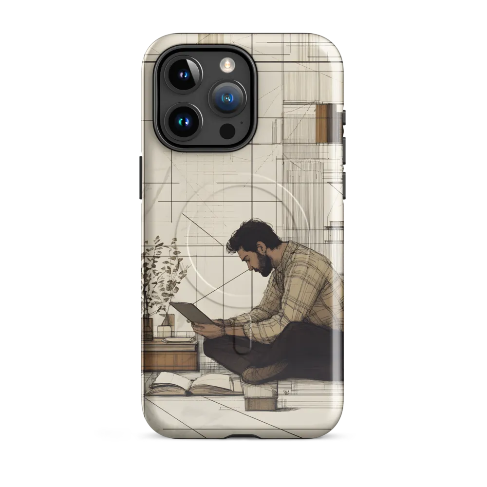 Quiet Reflections in Line | Phone Case |  15 Pro Max | MagSafe® Tough Case | Glossy